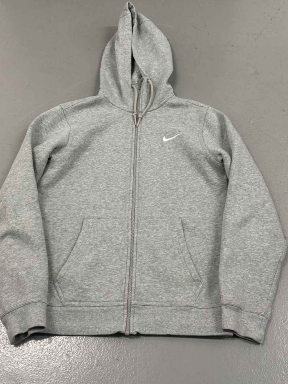 Nike Light Gray Zip Up Hoodie